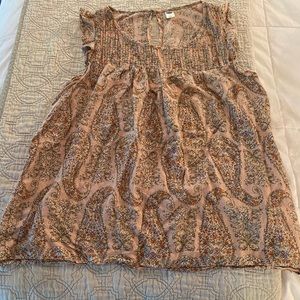 Paisley print sleeveless top
